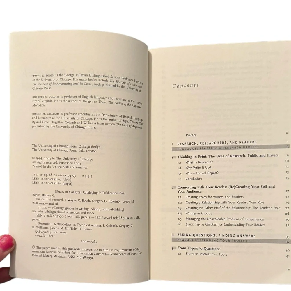 “The Craft Of Research,” By Wayne Booth, Gregory Colomb & Joseph Williams.